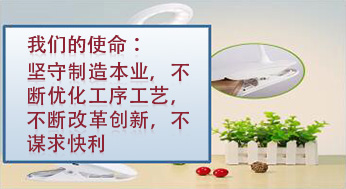 我們的使命：堅(jiān)守制造本業(yè)，不斷優(yōu)化工序工藝，不斷改革創(chuàng)新，不謀求快利